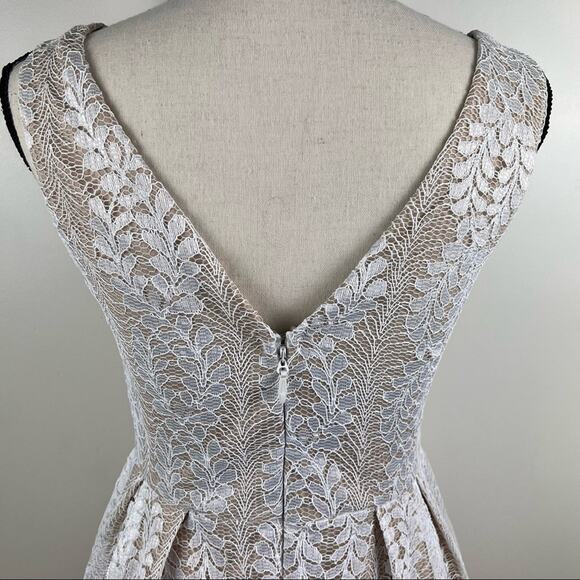 Lulus All of My Heart White Lace Skater Dress - Coquette Bride Size Small - Picture 9 of 10